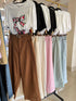 Summer Solid Colour Pant With Belt